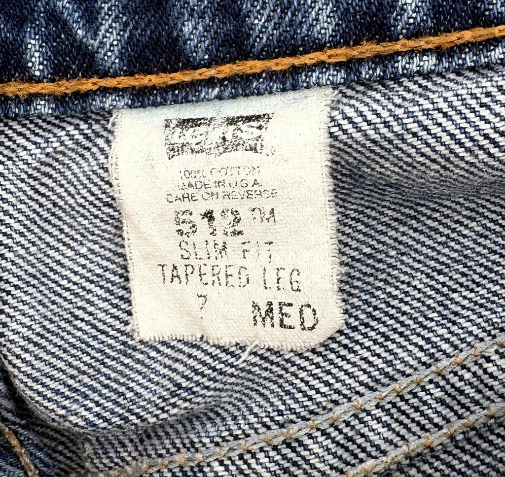 Vintage Levi's 512 Slim Tapered Jeans — Size 25