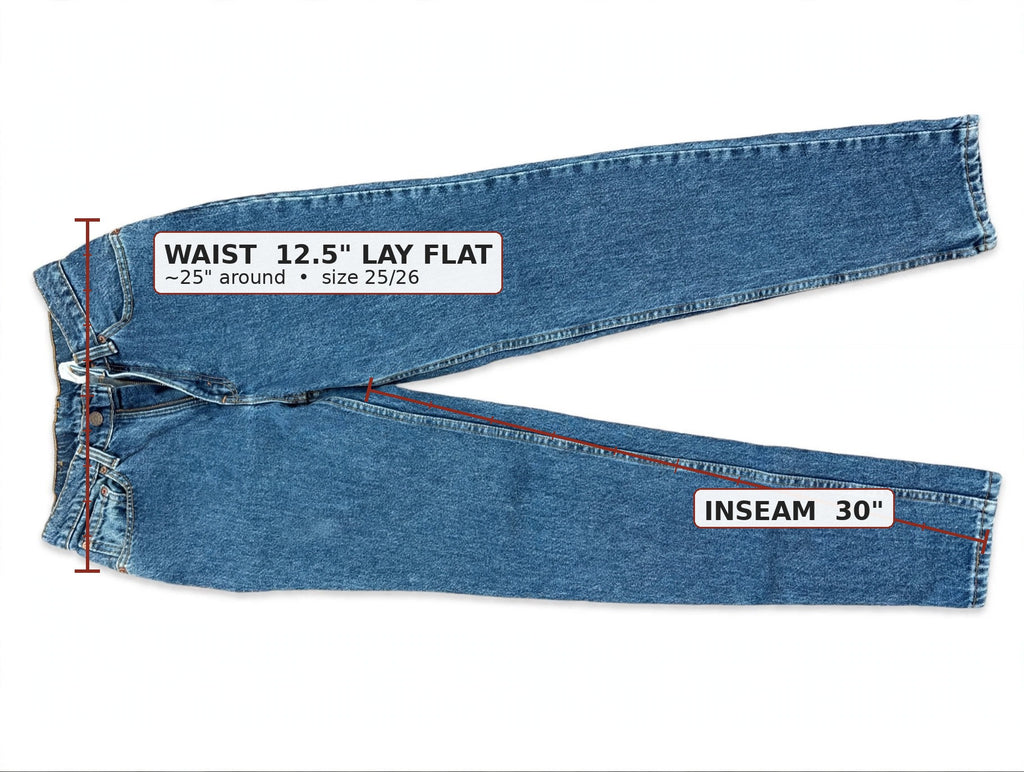Vintage Levi's 512 Slim Tapered Jeans — Size 25