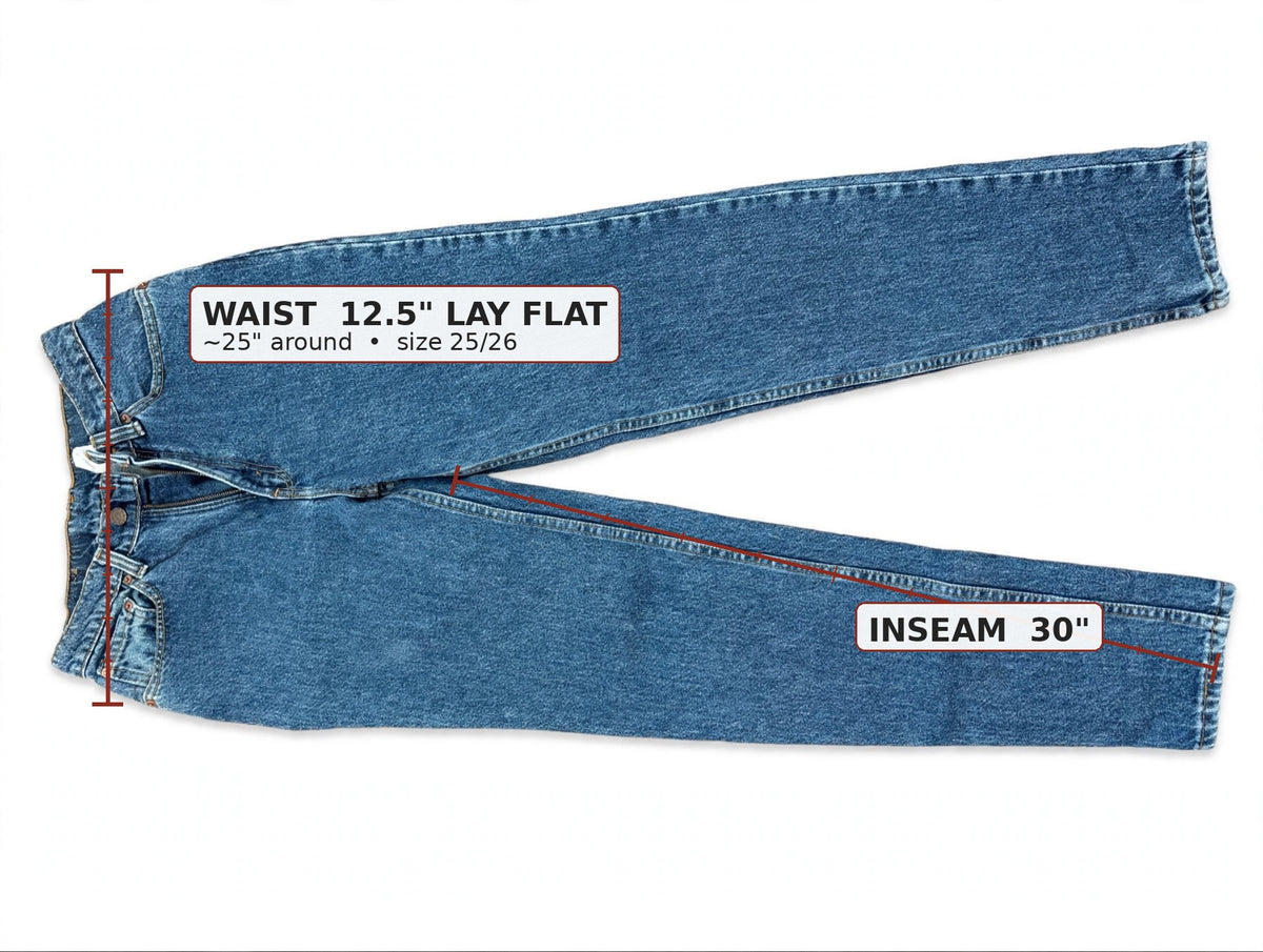 Vintage Levi's 512 Slim Tapered Jeans — Size 25